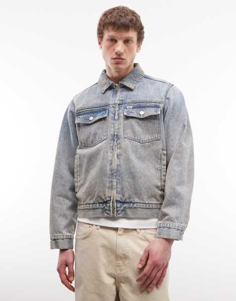Obey - Base - Denim truckerjack in mid-wash blauw - view 1