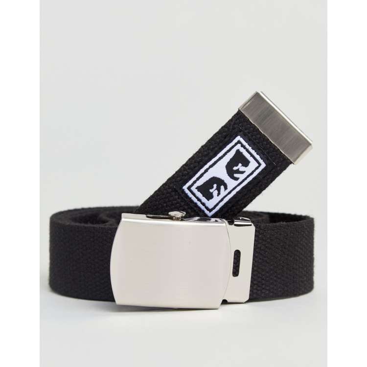 Obey Big Boy Webbing Belt In Black