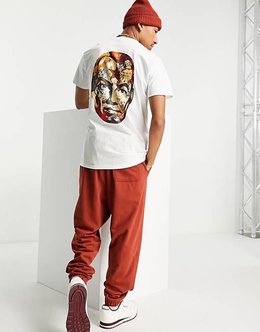  Obey big brother backprint t-shirt in white 