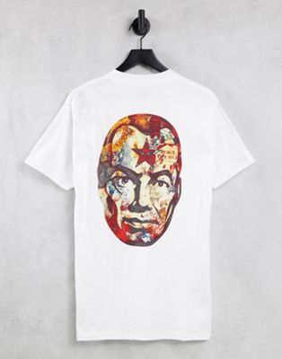 Obey big brother backprint t-shirt in white