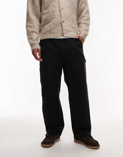 Obey - Big Timer - Pantaloni neri con tessuto doppiato sulle ginocchia - view 1