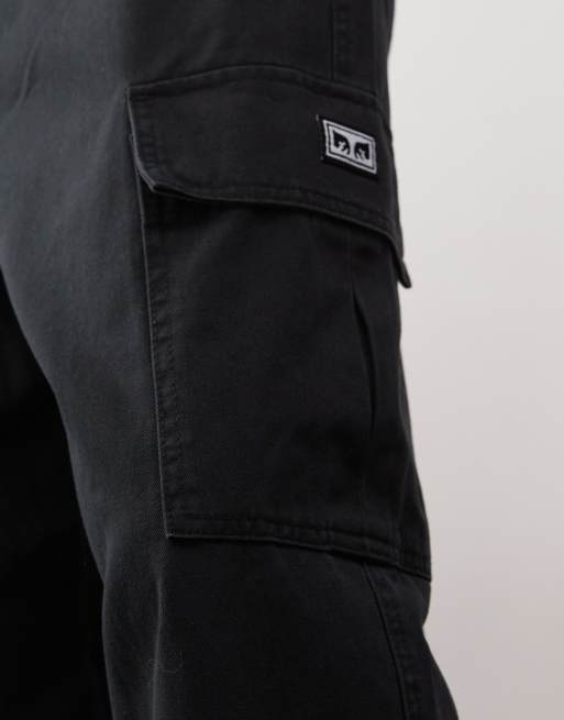 Obey - Bigwig - Baggy cargobroek van keperstof in zwart, 5 van 5