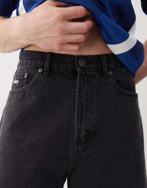 Obey - Bigwig - Baggy shorts van denim in vervaagd zwart, 3 van 5