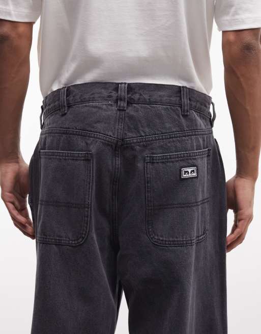 Obey - Bigwig Carpenter - Jeans multitasche neri, 4 di 5