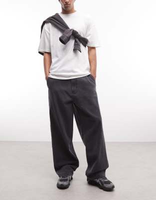 Obey Bigwig Carpenter Utility Denim Jeans In Black