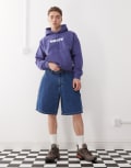 [Obey] Obey bigwig denim carpenter shorts in stone wash indigo-Blue W34 STONE WASH INDIGO