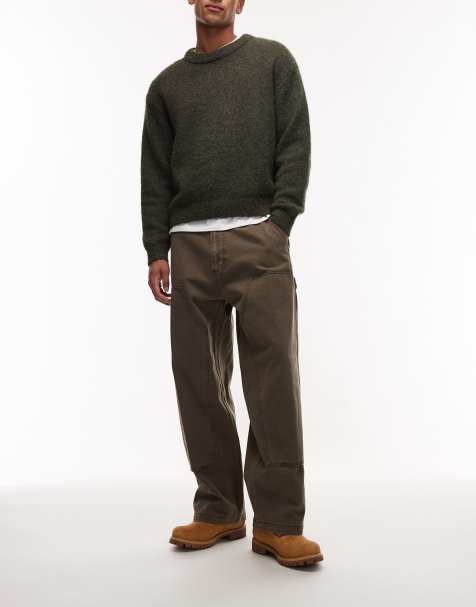 Obey - Bigwig - Denim timmermansjeans in bruin met wassing - view 1