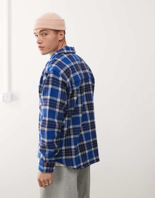 Chemise Orvis Homme Trout Bum - Taille M, Bleu à Carreaux, Manches Longues, état Proche Neuf