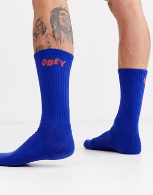 Obey - Blå Jumbled sokker
