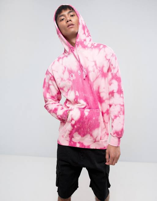 Obey hot sale hoodie pink