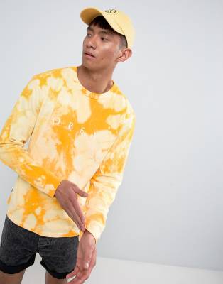 Yellow bleached sweatshirt new arrivals