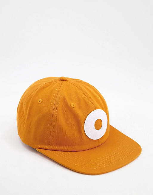  Caps & Hats/Obey block 6 panel cap in orange 