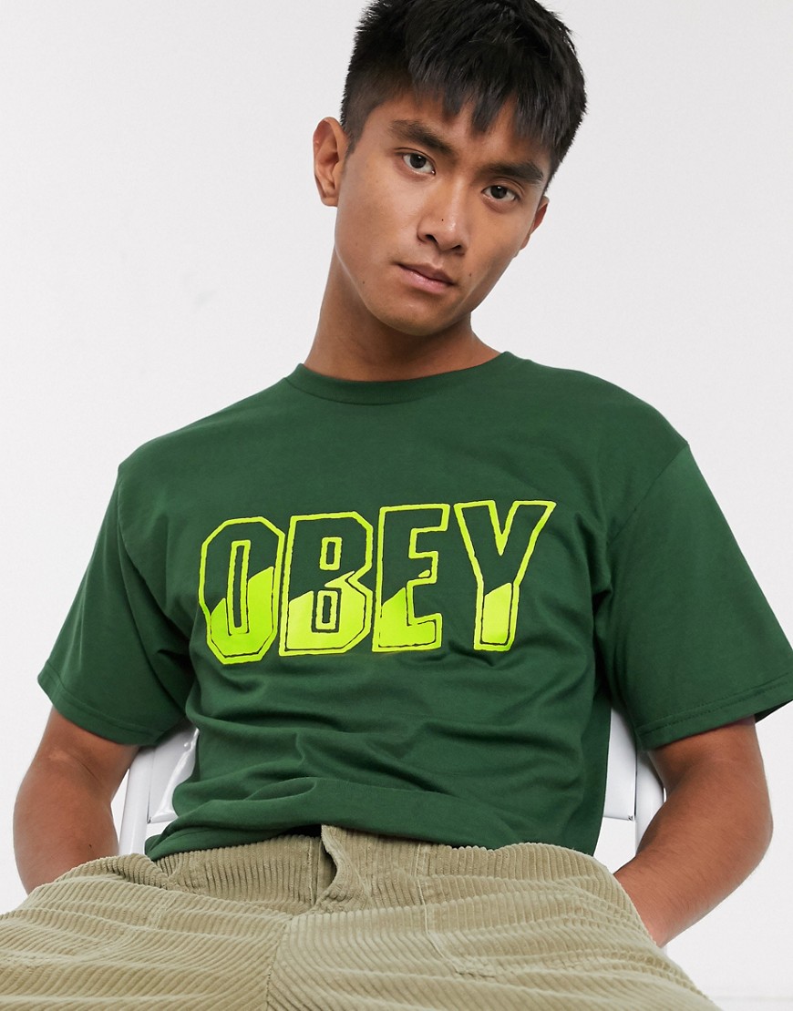 Obey - Block Buster II - T-shirt in groen
