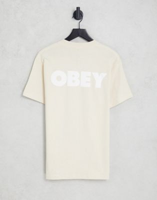 Obey bold 2 t-shirt in cream
