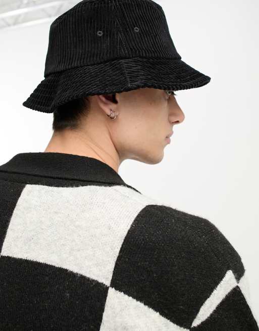 Obey Bold corduroy bucket hat in black, 3 of 4