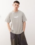 [Obey] Obey bold graphic logo t-shirt in pigment silver grey M PIGMENT GREY
