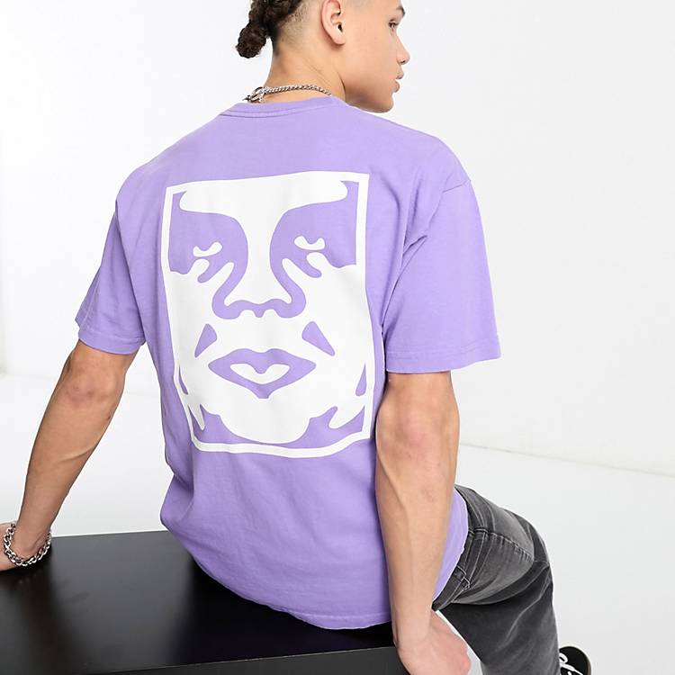 Obey bold icon heavyweight back print t | shirt in purple - Anti Social  Social Club Lava long-sleeve hoodie - VolcanmtShops