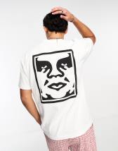 Obey icon eyes backprint t-shirt in off white | ASOS