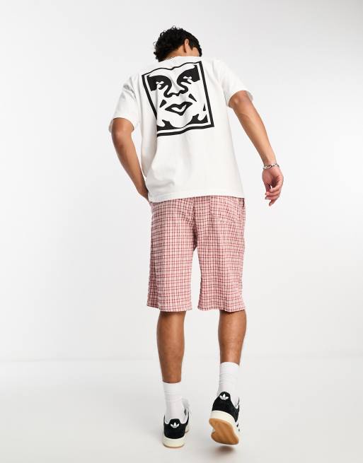 Obey - Bold Icon - T-shirt van zware stof met print op de rug in wit, 4 van 4