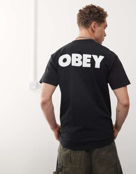 Obey bold logo t-shirt in black - view 1