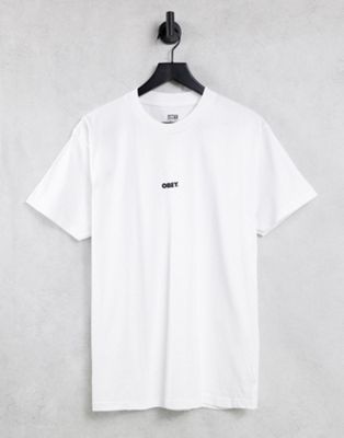 Obey bold mini t-shirt in white