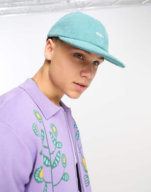 Obey – Bold – Niebieska sztruksowa czapka z daszkiem