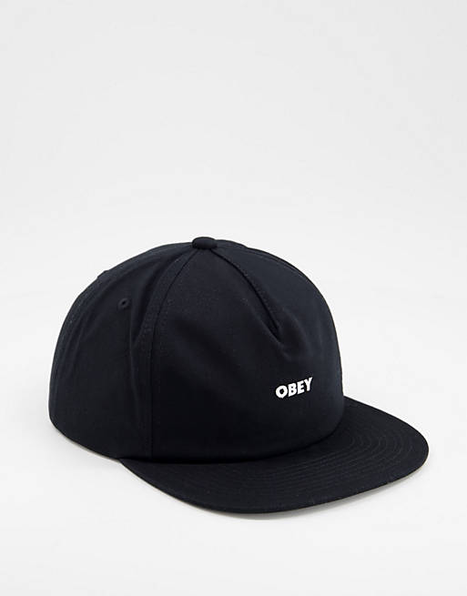 Accessories Caps & Hats/Obey bold snapback cap in black 