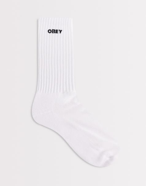 Obey Bold socks in white - view 1