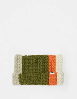 Obey - Bonnet crocheté à détail oreilles de chat - Multicolore
