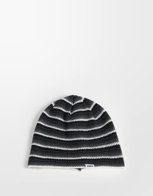 Obey bonnet en maille à rayures Broadcast multicolore, 1 de 3