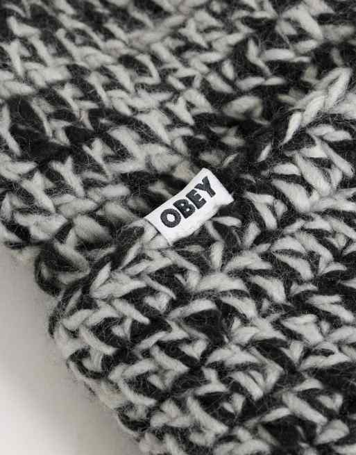 Obey bonnet en maille Desmond multicolore noir, 2 de 3