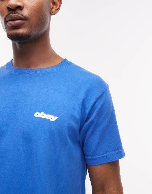 Obey - Bounce Logo - T-shirt met print op de achterkant in blauw, 5 van 5