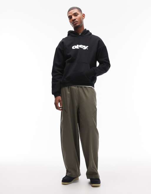 Obey – Bounce – Schwerer Oversize-Kapuzenpullover in Schwarz, 2 von 5