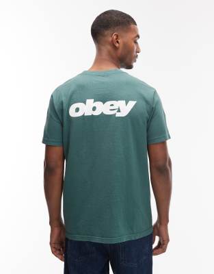 Obey Obey bounce t-shirt in dark green
