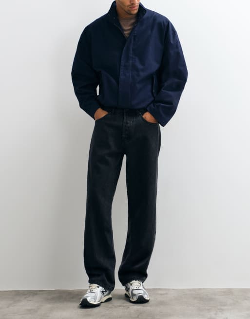Obey boxcar straight fit denim jeans in faded black, 2 of 5