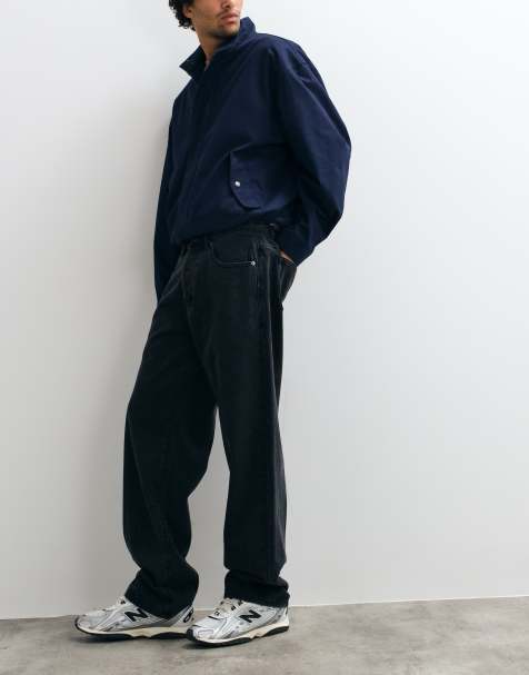 Obey boxcar straight-fit denim jeans in vervaagd zwart - view 1