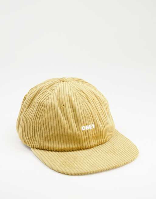 Obey – Brun manchesterkeps med 6 paneler och logga