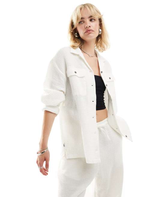 Obey button up shirt in white (part of a set)