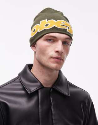 Obey Obey byron beanie in dark green
