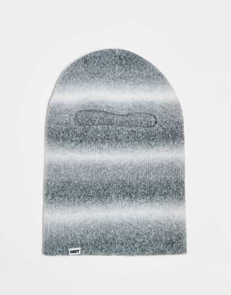 Obey – Cairo – Gestreifte Balaklava in Schwarz - view 1