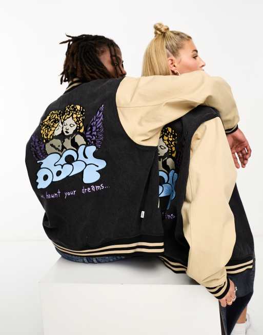 Obey - Care - Unisex - Sort college-jakke