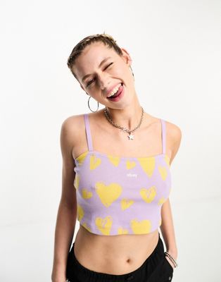 Obey carley cropped top in lilac
