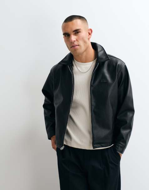 Obey chaqueta estilo worker de piel sintética negra - view 1