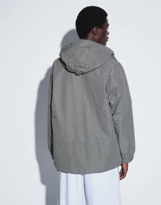 Obey checked zip through hooded jacket in multi, 5 of 5