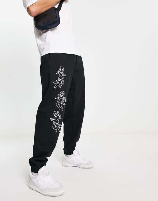 Obey Cherubs jersey trackies in black