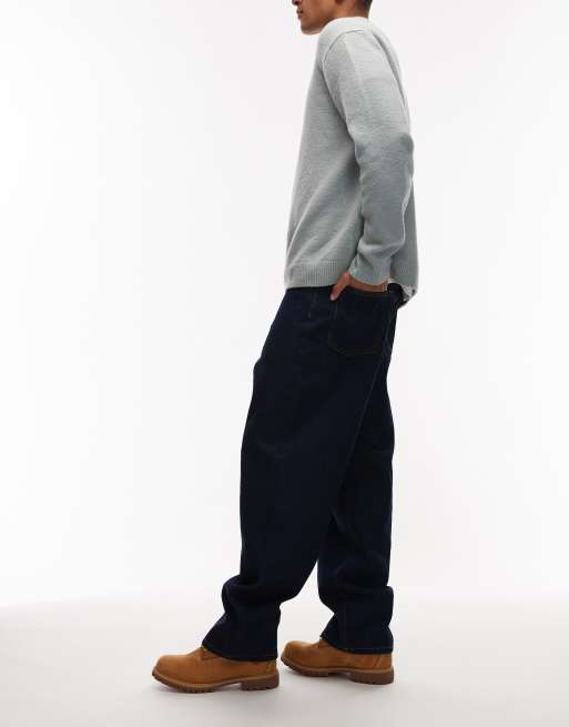 Obey classic baggy denim jeans in dark indigo wash, 2 of 5