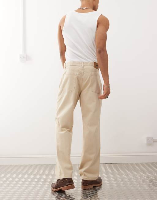 Obey classic baggy jeans in pelican faded wash, 3 of 5