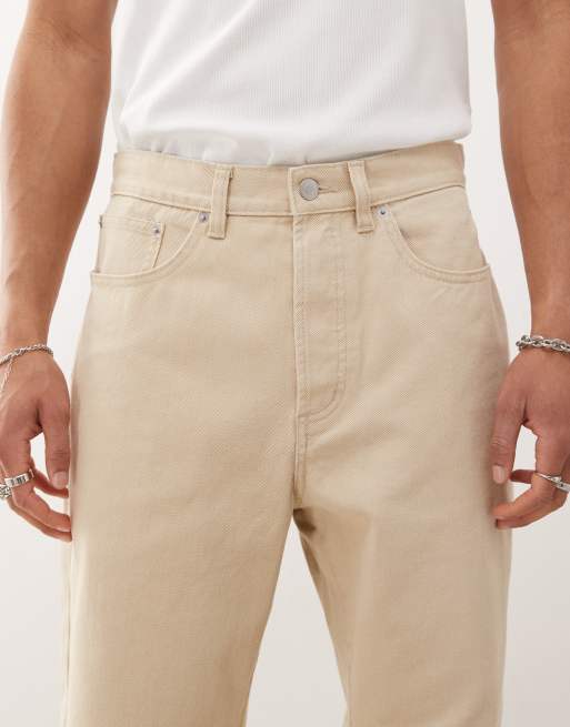 Obey classic baggy jeans in pelican faded wash, 4 of 5