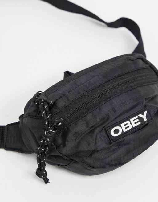 Obey commuter waist bag in black