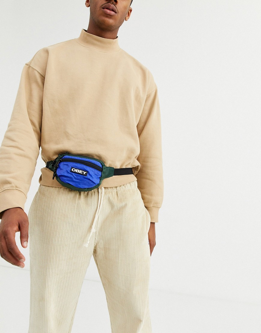 Obey Commuter waist pouch in blue